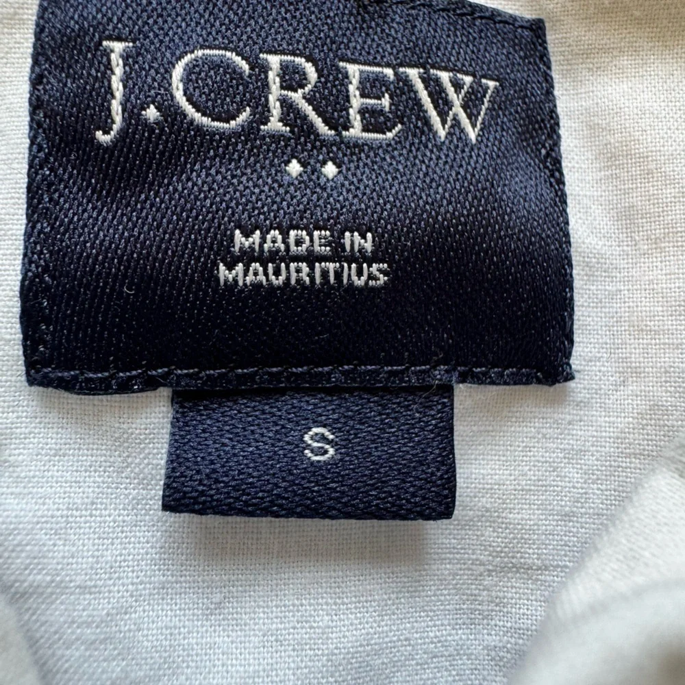 J. Crew Men's Short Sleeve Button Down White Shirt Lighthouses